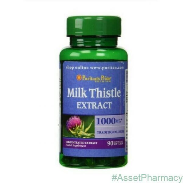 Puritan's Pride Milk Thistle Extract 1000mg Softgels 90 Softgels