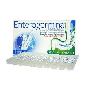 Enterogermina Probiotic Supplement 5ml x 10 Vials probiotic supplement with Bacillus clausii spores for digestive microbiota support and gut health maintenance in Nigeria pharmacy