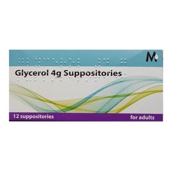 Glycerol 4G Suppositories Adult Size 12 Suppositories