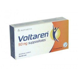 Voltaren Suppositories 50mg, 10 Suppositories