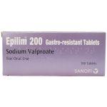 Epilim 200mg Tablets - Sodium Valproate, 10 Tablets