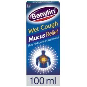 Benylin Wet Cough Mucus Relief Syrup, 100ML