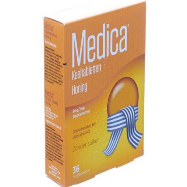 Medica Throat Tablets Honey, 36 Lozenges