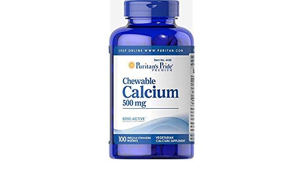 Puritan's Pride Chewable Calcium 500 mg-100 Chewables