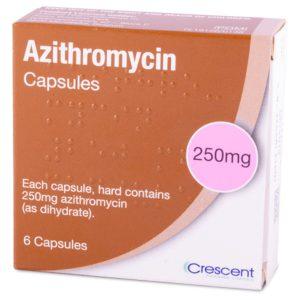 Azithromycin 250mg Capsules, 6 Capsules