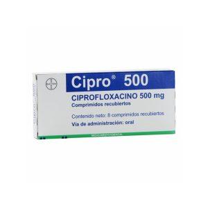 Cipro 500 Tablets - Ciprofloxacin 500mg, 10 Tablets