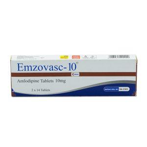 Emzovasc-10 Amlodipine 10mg Tablets, 28 Tablets