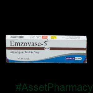 Emzovasc 5 Amlodipine 5mg Tablet, 28 Tablets