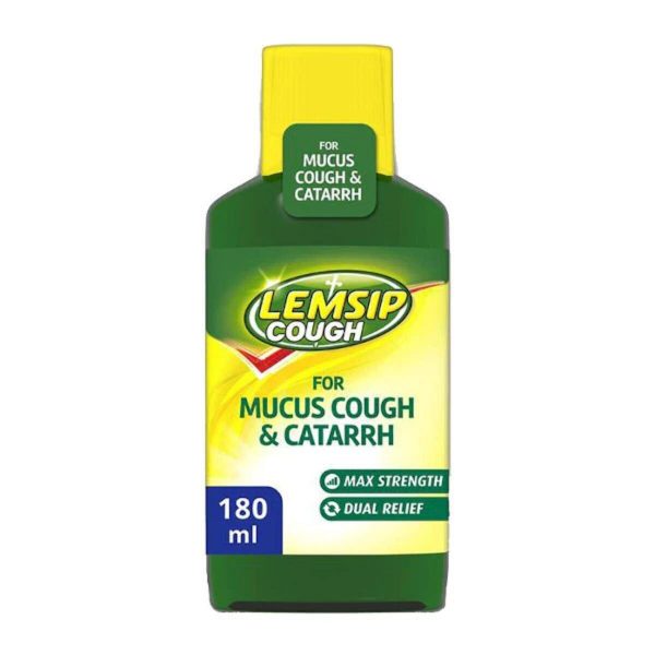 Lemsip Cough For Mucus Cold And Catarrh, 180ml