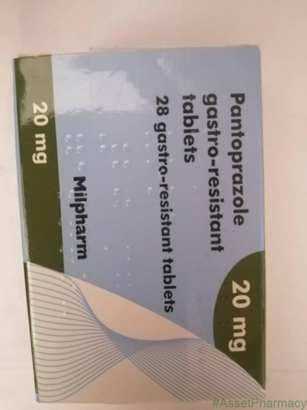 PANTOPRAZOLE 20MG 28 GASTRO-RESISTANT TABLETS