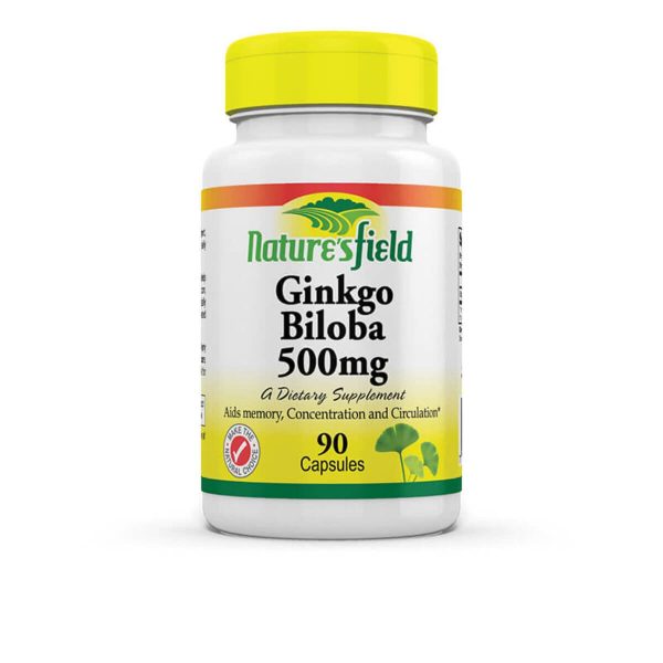 Natures Field Ginkgo Biloba 500mg Softgels, 90 Softgels