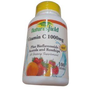 Natures Field Vitamin C 1000mg, 100 Tablets