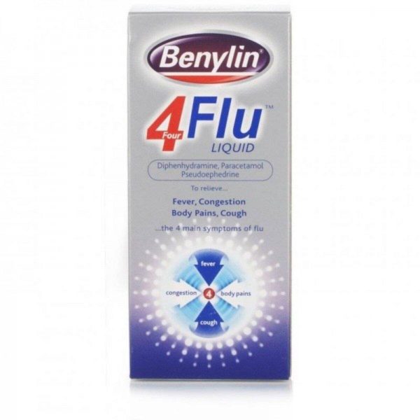 Benylin 4 Flu Liquid, 100ml