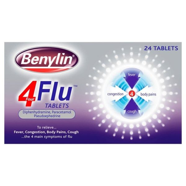 Benylin 4 Flu Tablets, 24 Tablets