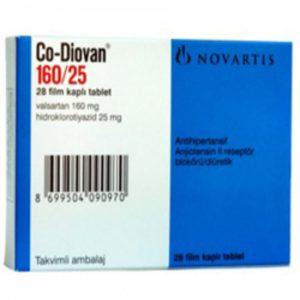 Co-Diovan 160/25mg Tablets, 28 Tablets