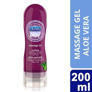 Durex 2 in 1 Massage Lubricant with Aloe Vera, 200ml