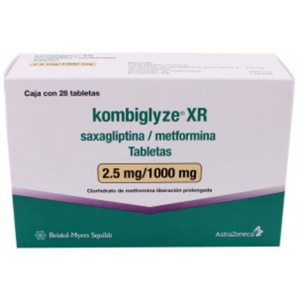 Kombiglyze XR 2.5mg / 1000mg Tablets, 60 Tablets