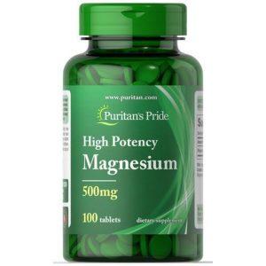 Puritan’s Pride High Potency Magnesium 500mg, 100 Tablets