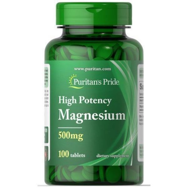 Puritan’s Pride High Potency Magnesium 500mg, 100 Tablets