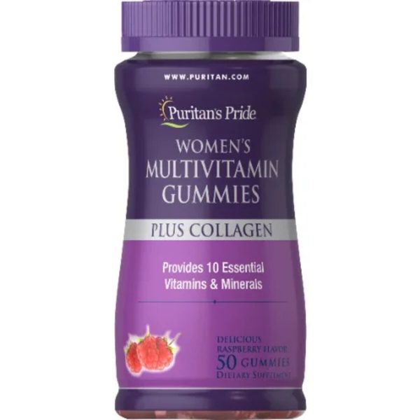 Puritan's Pride Women's Multivitamin Gummies Plus Collagen, 50 Gummies