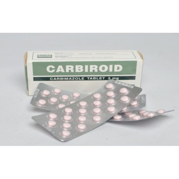 Carbiroid 5mg - Carbimazole 5mg Tablets, 100 Tablets