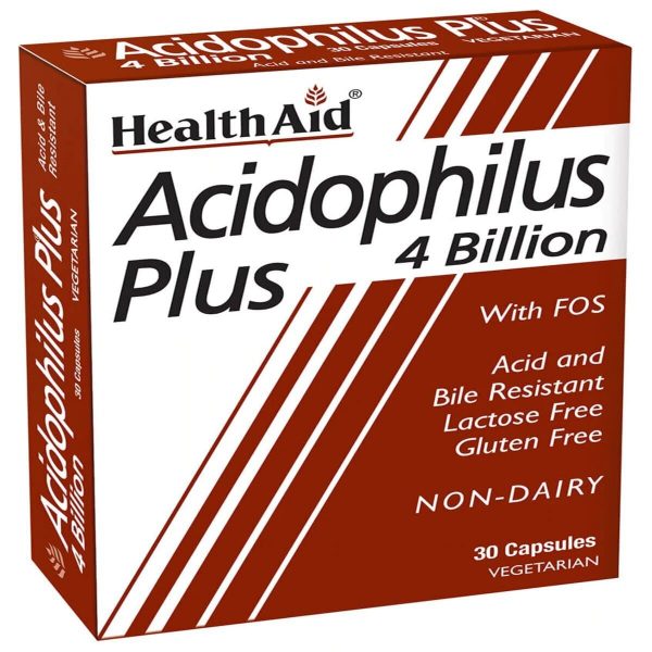 HealthAid Acidophilus Plus - 4 Billion, 30 Vegicaps