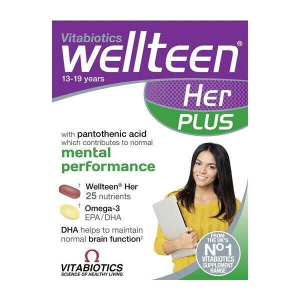 Vitabiotics Wellteen Her Plus, 56 Tablets/Capsules