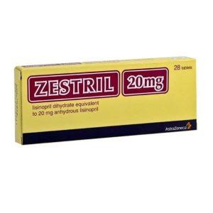 Zestril 20mg Tablets - Lisinopril, 28 Tablets