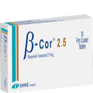 B-Cor 2.5 - Bisoprolol Fumarate 2.5mg Tablets, 30 Tablets