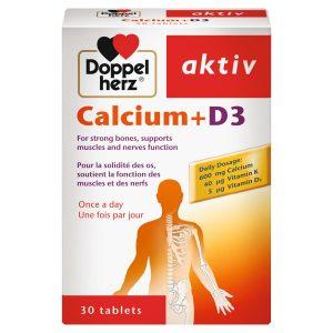 DoppelHerz Aktiv Calcium + D3 Tablets, 30 Tablets