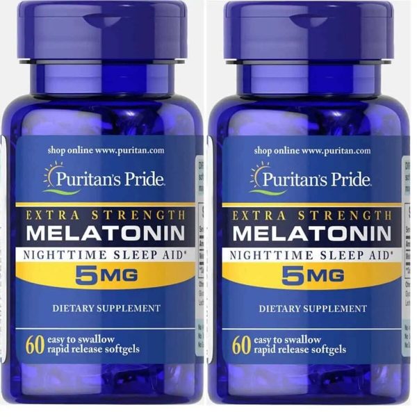 Puritan's Pride Melatonin 5mg, 60 Sofgels