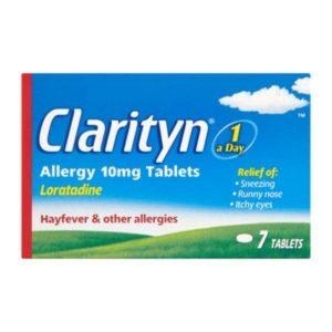 Clarityn Allergy Tablets One A Day - Loratadine 10mg, 7 Tablets