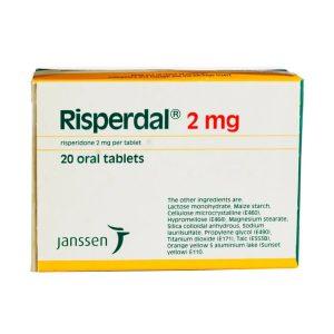 Risperdal 2mg Tablets - Risperidone Tablets, 20 Tablets