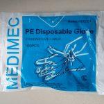 Medimec PE Disposable Gloves, 100 Gloves