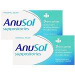 Anusol Suppositories - Haemorrhoids Piles Treatment - 12 Suppositories