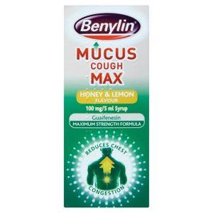 Benylin Mucus Cough Max Syrup - Honey & Lemon, 150ml