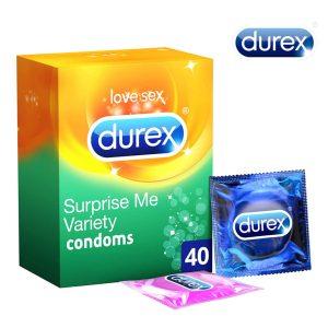 Durex Surprise Me Variety Condoms, 40 Condoms