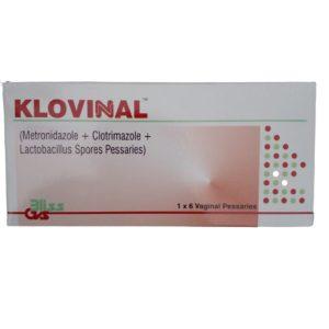 Klovinal Vaginal Pessaries - Metronidazole Clotrimazole lactobacillus, 6 Pessaries