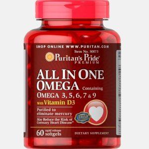 Puritan's Pride All In One Omega, 60 Capsules