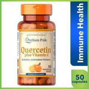 Puritan's Pride Quercetin Plus Vitamin C, 50 Capsules