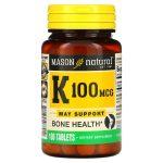Mason Vitamin K 100mcg Tablets, 100 Tablets