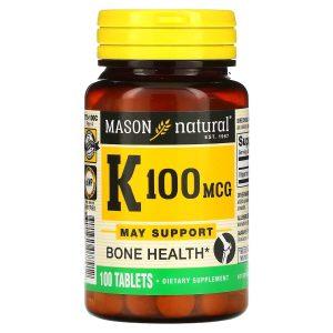 Mason Vitamin K 100mcg Tablets, 100 Tablets