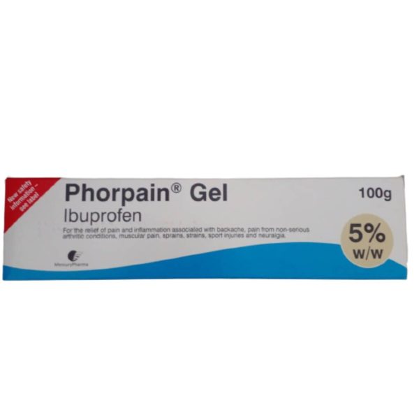 Phorpain Gel - Ibuprofen 5% Gel, 100g