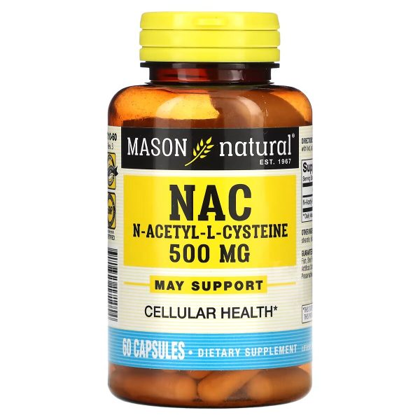 Mason Natural NAC 500mg Capsules - N Acetyl L Cysteine, 60 Capsules