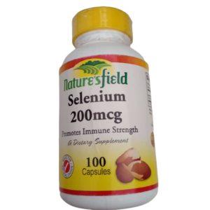 Natures Field Selenium 200mcg Capsules, 100 Capsules