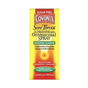 Covonia Sore Throat Spray - Menthol Flavour, 30ml