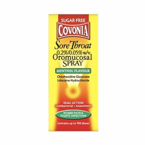 Covonia Sore Throat Spray - Menthol Flavour, 30ml