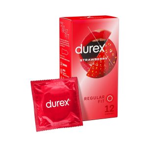 Durex Condoms Strawberry, Pack of 12