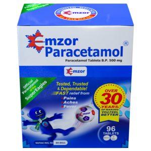 Emzor Paracetamol Tablets, 96 Tablets