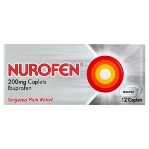 Nurofen 200mg Caplets - Ibuprofen 200mg Pain Relief, 12 Caplets